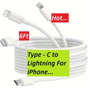 🔥 Hot 3PK New 20W PD USB 6Ft Data Fast Charger 2m Cables For iPhone